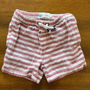 Mini Boden Striped‎ Shorts boys Red White Size 4 yrs old